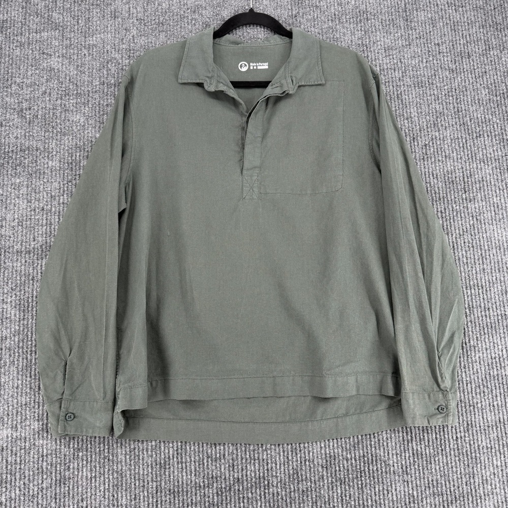 Outlier Ramienorth Popover Shirt Archive Ramie Long Sleeve Minimal Men's Medium